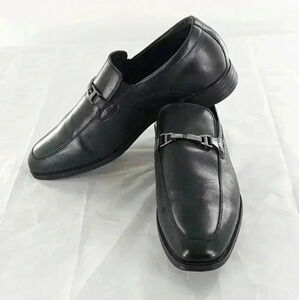 Van Heusen Shoes Men's Size 10.5 M Loafer Flex Memory Foam Black Slip On